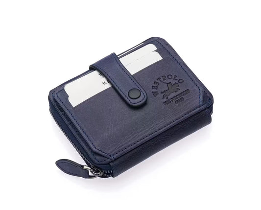 Westpolo Genuine Crazy Leather Unisex Cardholder Wallet (1595C)