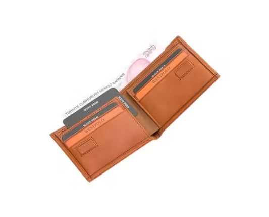 Westpolo Genuine Crazy Leather Unisex Cardholder Wallet (2710C)