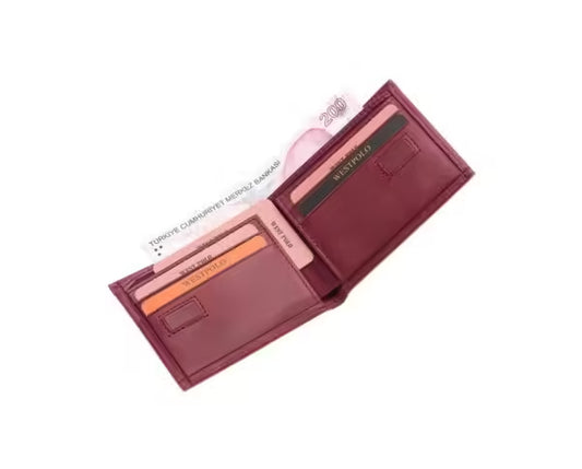 Westpolo Genuine Crazy Leather Unisex Cardholder Wallet (2710C)