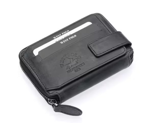 Westpolo Genuine Crazy Tumbled Leather Vintage Card Holder Wallet (1795C)