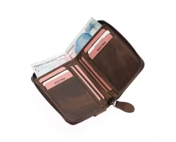 Westpolo Genuine Crazy Tumbled Leather Vintage Card Holder Wallet (1795C)