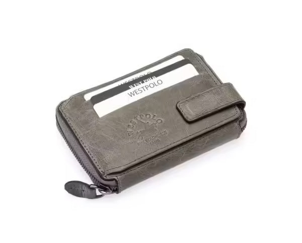 Westpolo Genuine Crazy Tumbled Leather Vintage Card Holder Wallet (1795C)