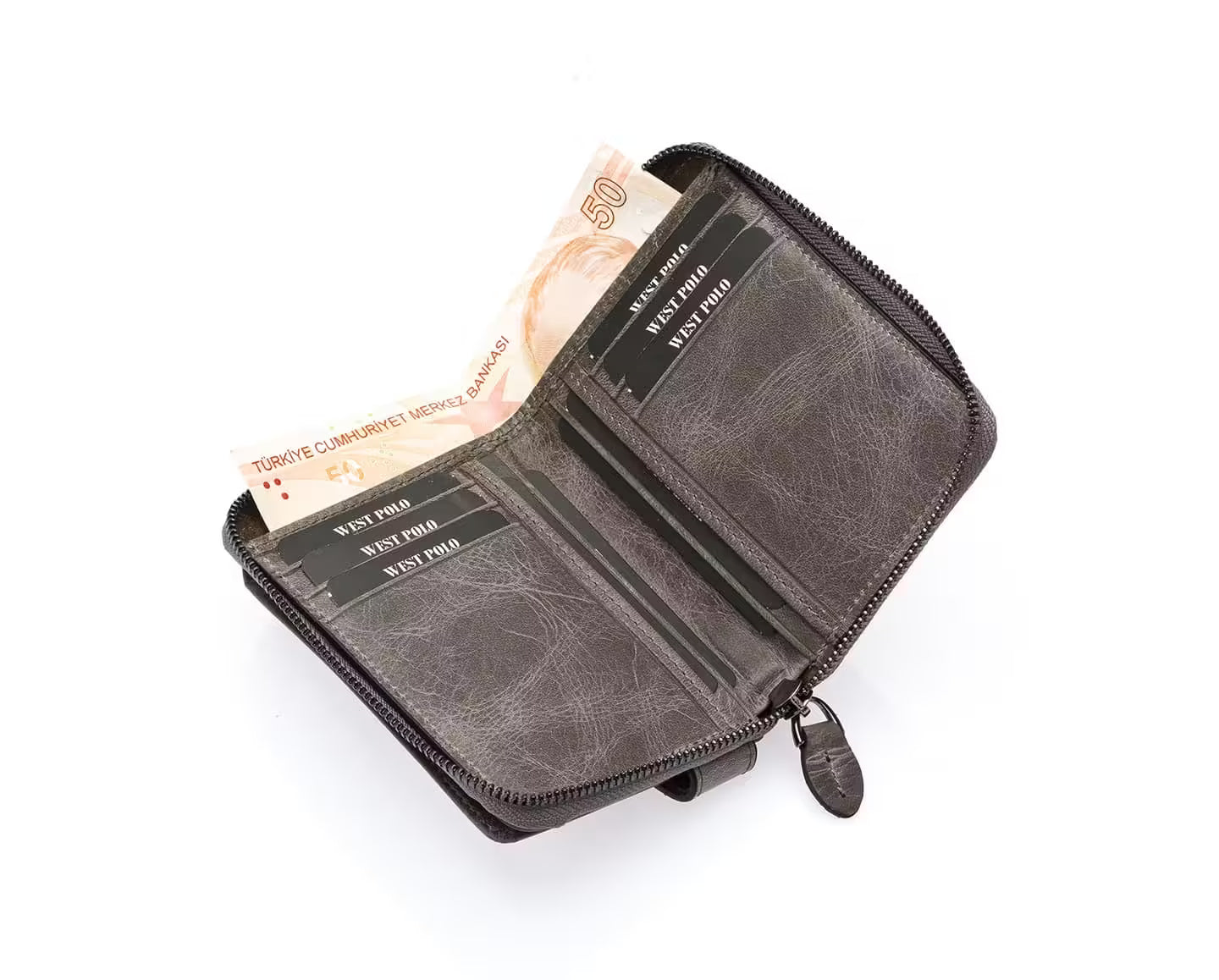 Westpolo Genuine Crazy Tumbled Leather Vintage Card Holder Wallet (1795C)