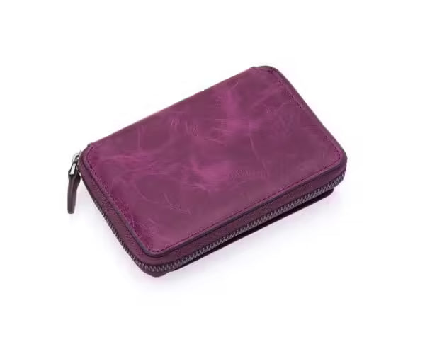 Westpolo Genuine Crazy Tumbled Leather Vintage Card Holder Wallet (1795C)