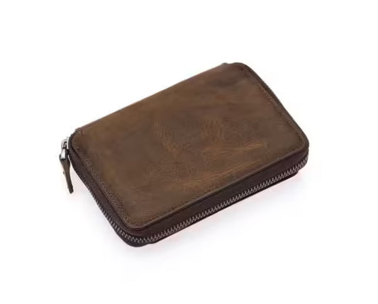Westpolo Genuine Crazy Tumbled Leather Vintage Card Holder Wallet (1795C)