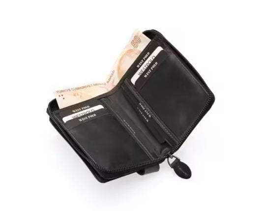 Westpolo Genuine Crazy Tumbled Leather Vintage Card Holder Wallet (1795C)