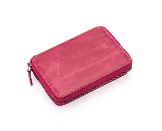 Westpolo Genuine Crazy Tumbled Leather Vintage Card Holder Wallet (1795C)