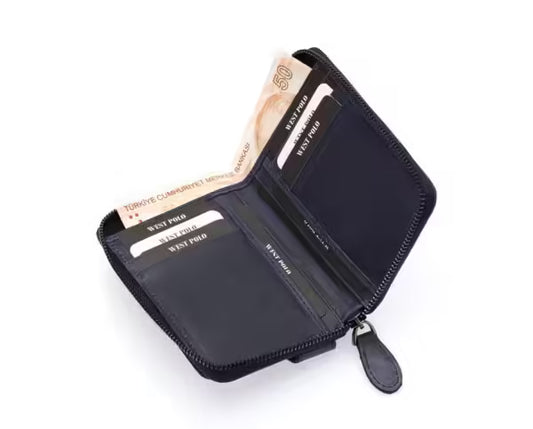 Westpolo Genuine Crazy Tumbled Leather Vintage Card Holder Wallet (1795C)