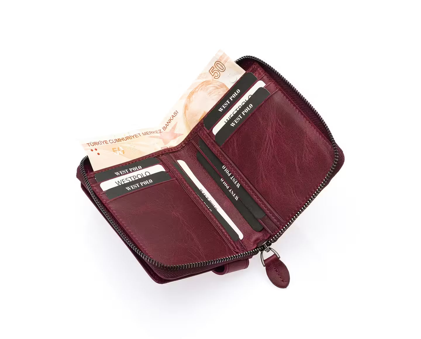 Westpolo Genuine Crazy Tumbled Leather Vintage Card Holder Wallet (1795C)