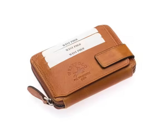 Westpolo Genuine Crazy Tumbled Leather Vintage Card Holder Wallet (1795C)