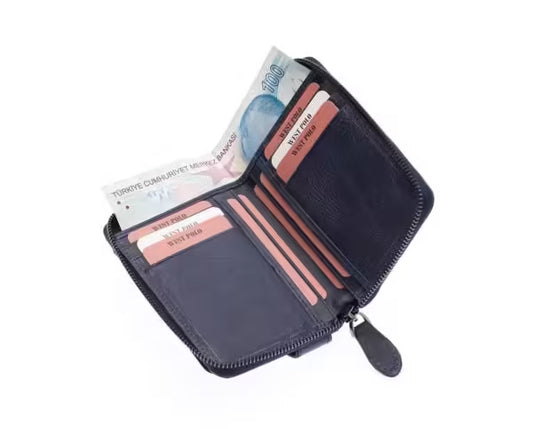 Westpolo Genuine Crazy Tumbled Leather Vintage Card Holder Wallet (1795C)