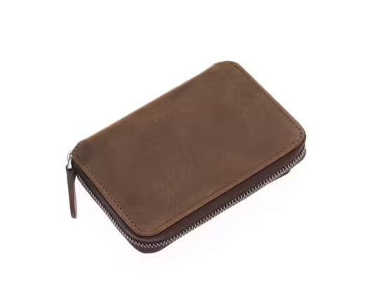 Westpolo Genuine Crazy Tumbled Leather Vintage Card Holder Wallet (1795C)
