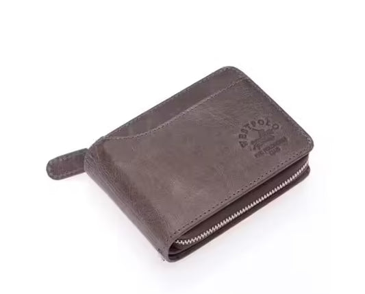 Westpolo Genuine Crazy Tumbled Leather Vintage Card Holder Wallet (545C)