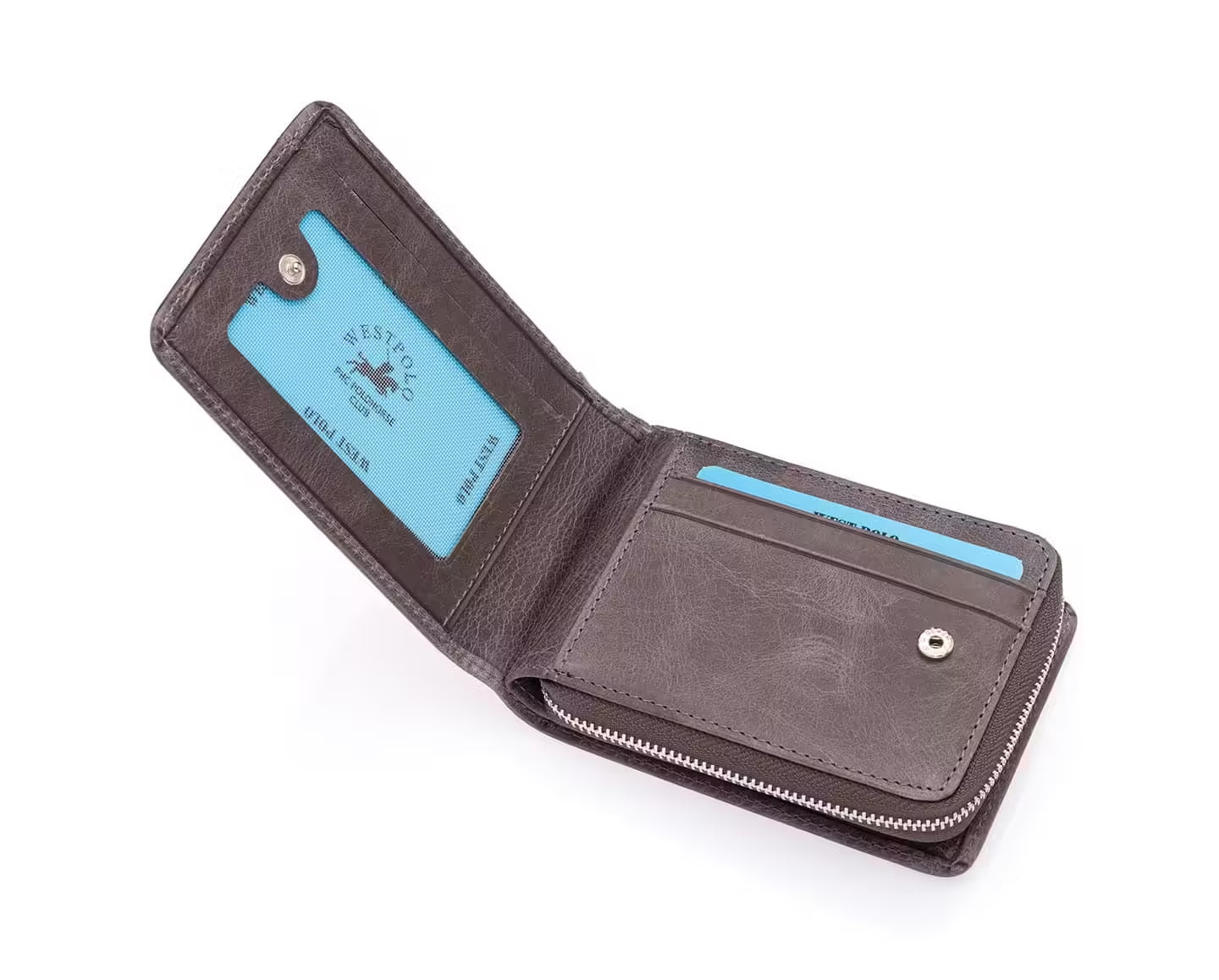 Westpolo Genuine Crazy Tumbled Leather Vintage Card Holder Wallet (545C)