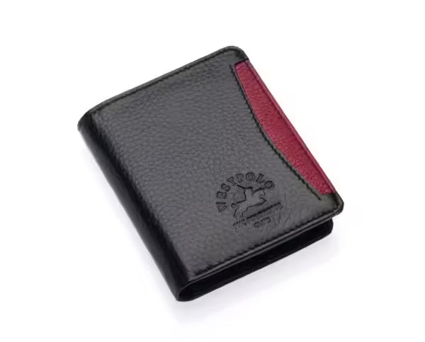 Westpolo Genuine Leather Men Cardholder Wallet (202)