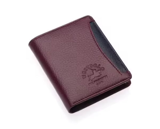 Westpolo Genuine Leather Men Cardholder Wallet (202)