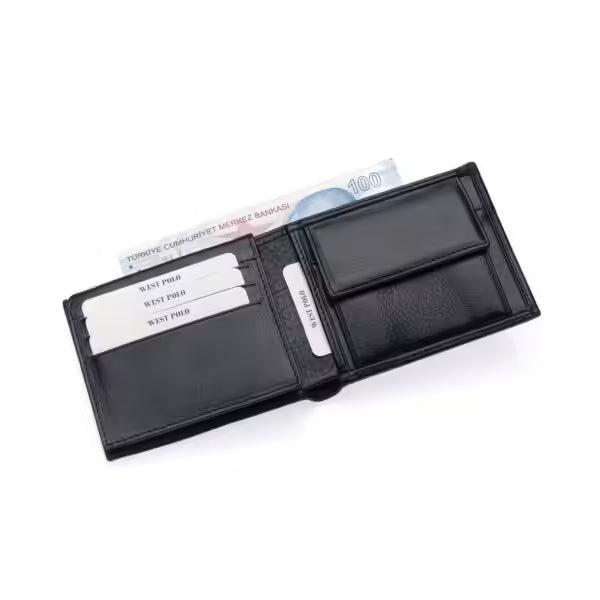 Portefeuille classique Westpolo en cuir véritable pour homme (36)