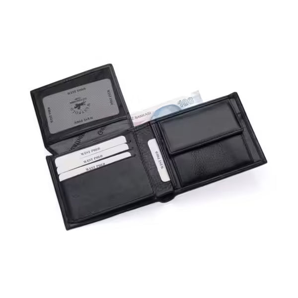 Portefeuille classique Westpolo en cuir véritable pour homme (36)