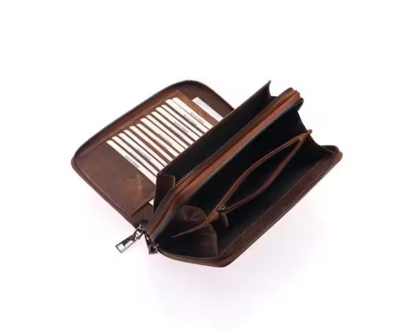 Portefeuille homme Westpolo en cuir véritable (7075)