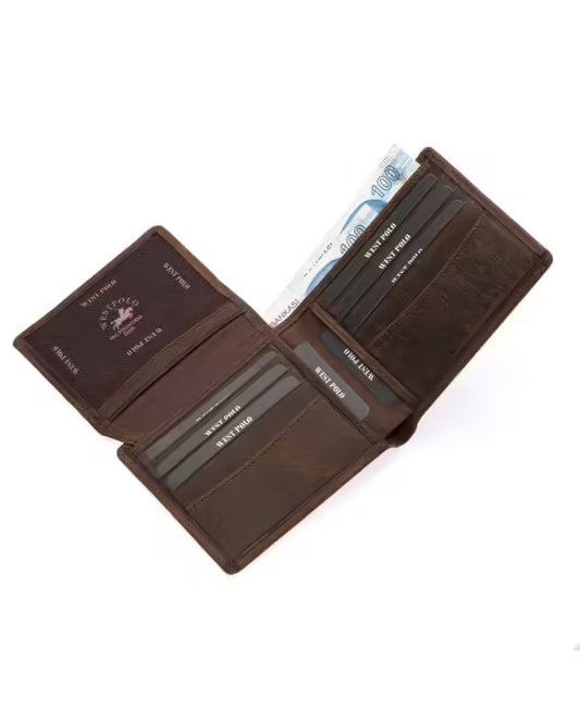 Portefeuille homme Westpolo en cuir véritable (1616C)