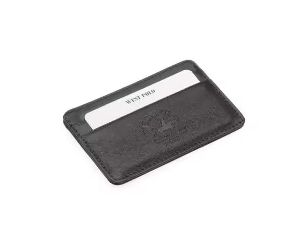 Portefeuille porte-cartes unisexe en cuir véritable Westpolo (42)