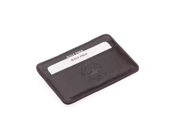Portefeuille porte-cartes unisexe en cuir véritable Westpolo (42)