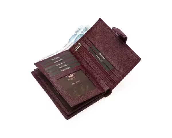 Portefeuille unisexe en cuir véritable Westpolo (421)
