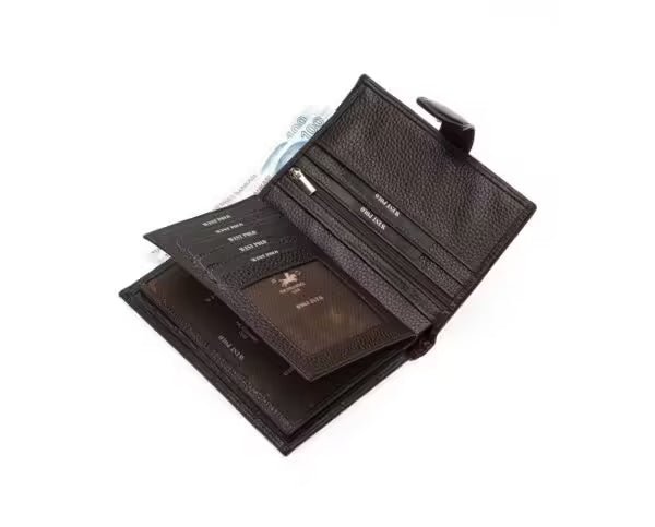 Portefeuille unisexe en cuir véritable Westpolo (421)