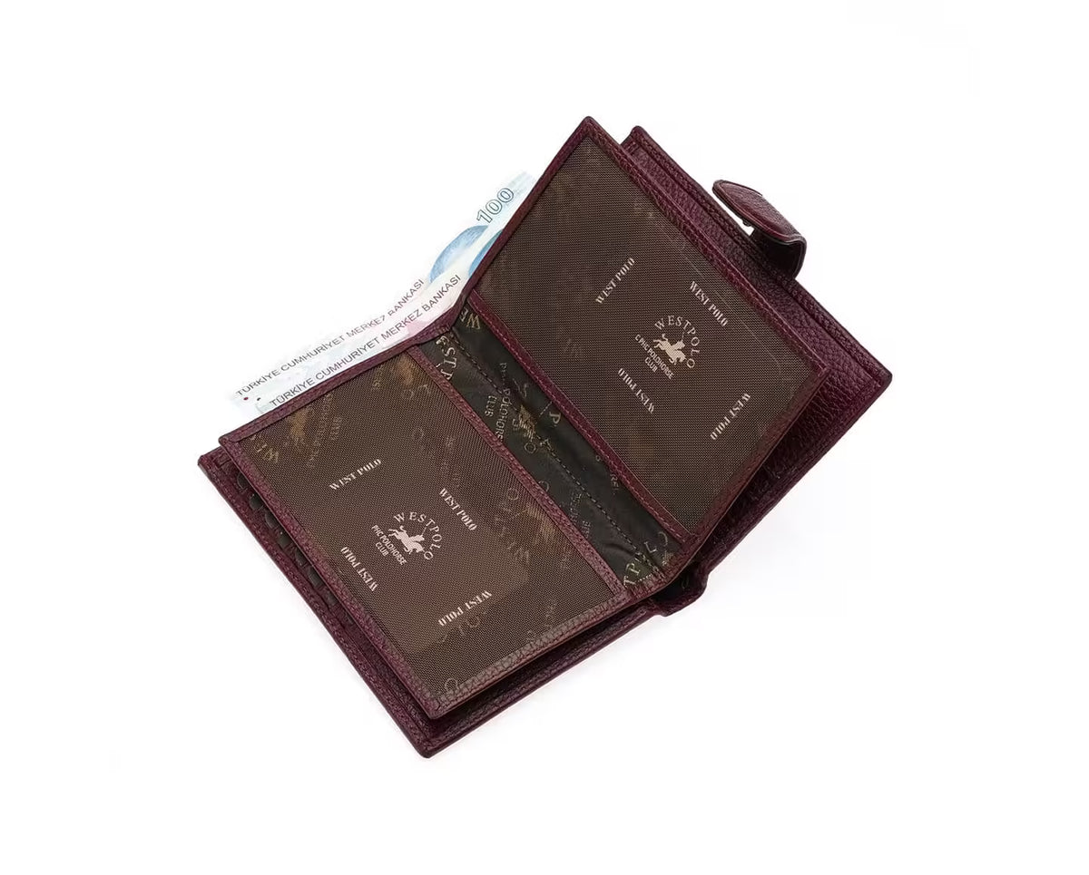Portefeuille unisexe en cuir véritable Westpolo (421)