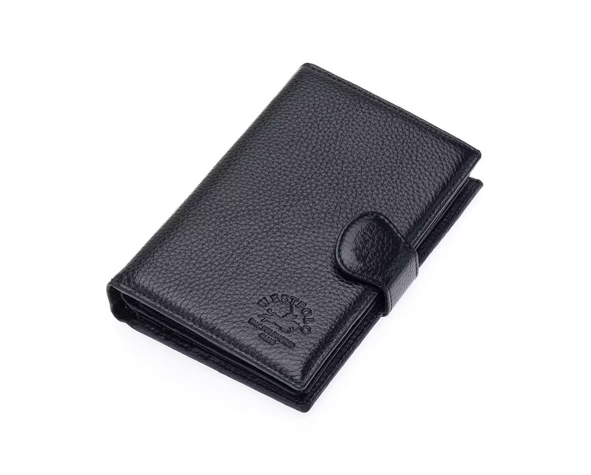 Portefeuille unisexe en cuir véritable Westpolo (421)