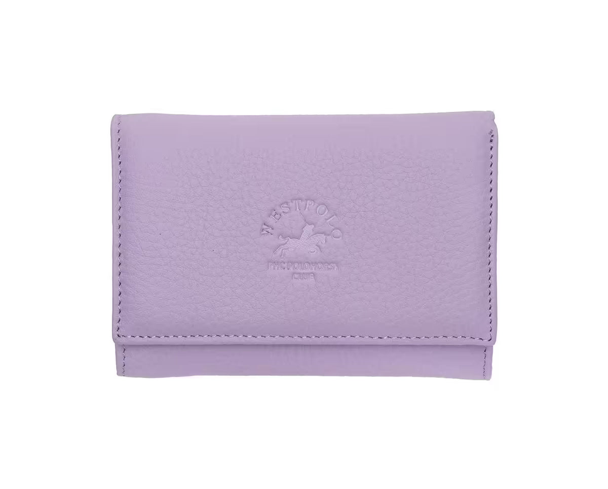 Portefeuille femme Westpolo en cuir mat véritable (402)