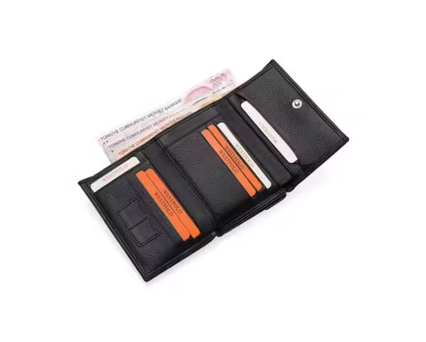 Portefeuille femme Westpolo en cuir mat véritable (402)