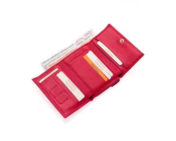 Portefeuille femme Westpolo en cuir mat véritable (402)