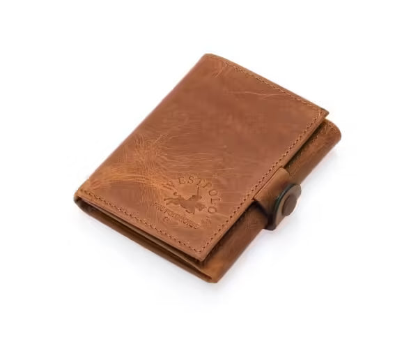 Westpolo Tumbled Leather Wallet Card Holder (1018C)
