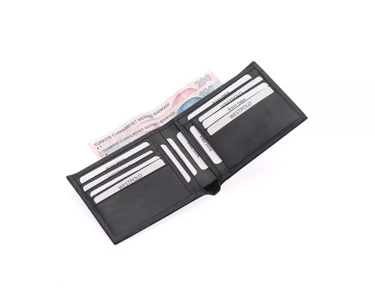 Westpolo Genuine Tumbled Crazy Leather Wallet Card Holder (1440C)