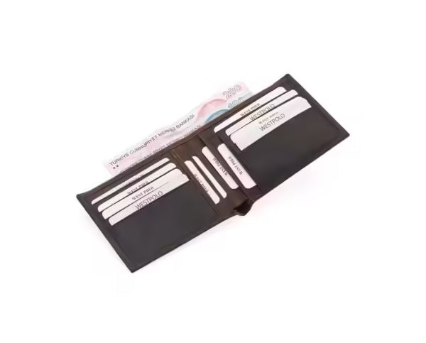 Westpolo Genuine Tumbled Crazy Leather Wallet Card Holder (1440C)