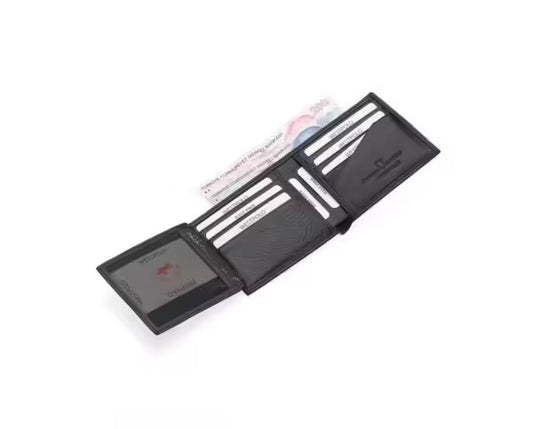 Westpolo Genuine Tumbled Leather Handmade Men's Wallet with Large Card Compartment (559C)
