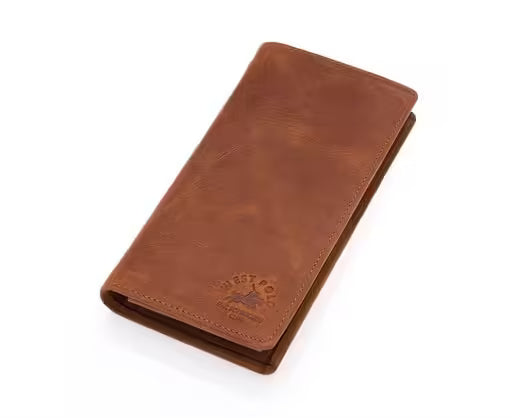 Westpolo Harley Large Card Capacity Unisex Crazy Tumbled Genuine Leather Long Wallet Card Holder with Phone Compartment (2741C)