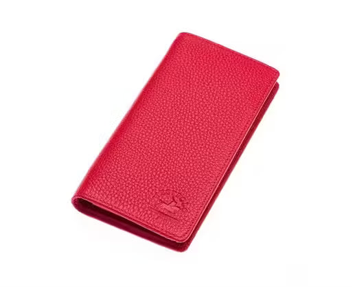 Westpolo Harley Large Card Capacity Unisex Genuine Leather Long Wallet Card Holder with Phone Compartment (2741)