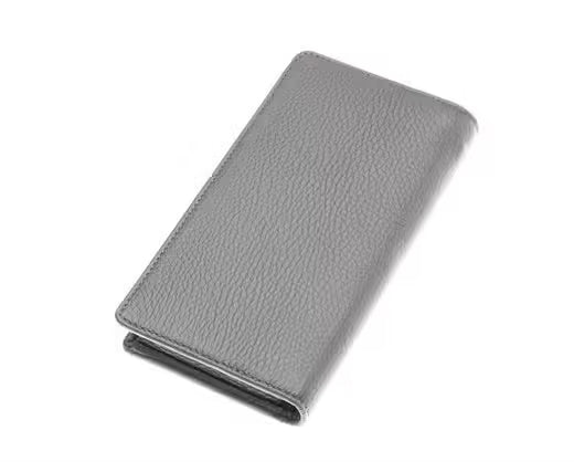Portefeuille long unisexe Westpolo Harley en cuir véritable, grande capacité, avec compartiment pour téléphone (2741) 