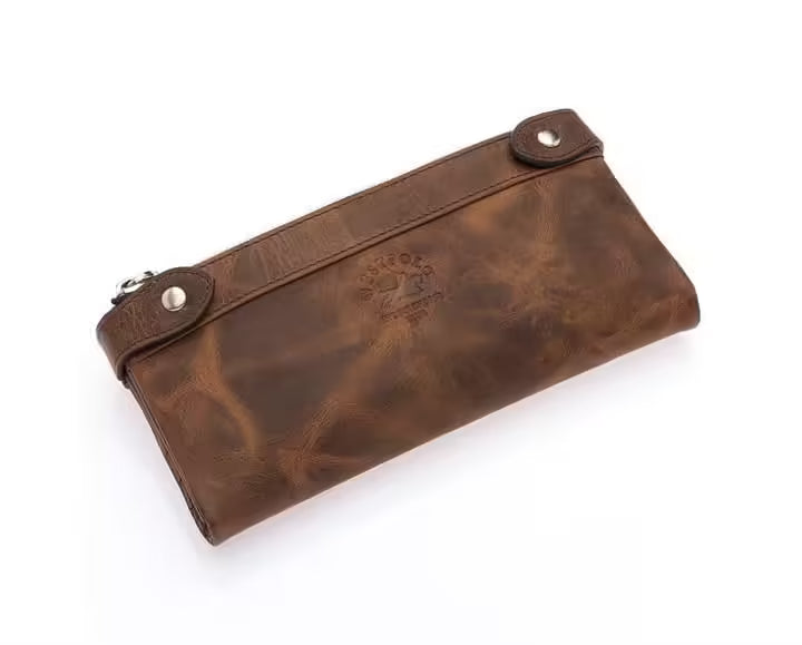 Portefeuille Westpolo Intense unisexe en cuir véritable grainé avec compartiment pour téléphone (417C)