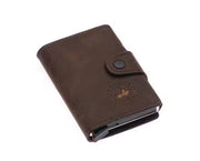 Porte-cartes Westpolo Jaden unisexe en cuir véritable grainé (5510C)