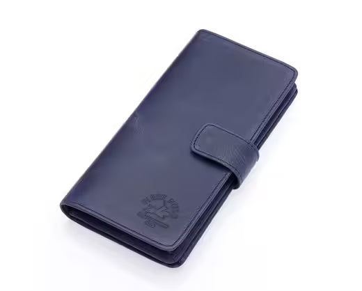 Portefeuille long unisexe Westpolo Lime en cuir véritable grainé avec compartiment pour téléphone (2746C) 