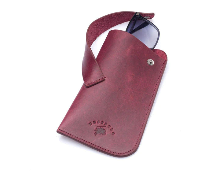 westpolo lonex genuine leather glasses case – claret red featured img