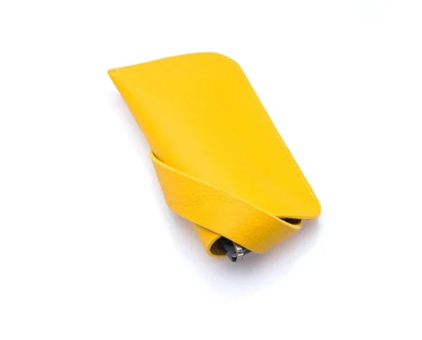 westpolo lonex genuine leather glasses case – yellow gallery img 2