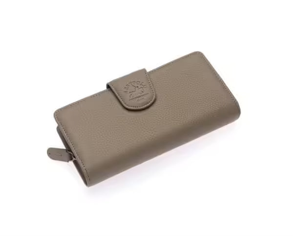 Portefeuille femme Westpolo Maze Genuine à fermeture éclair et aimant, grande capacité de cartes (481) 