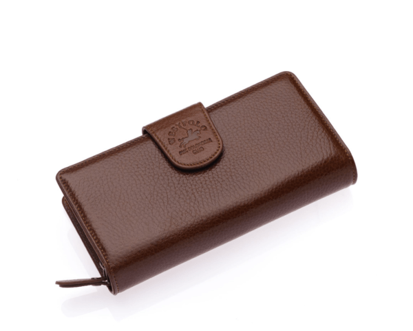 Portefeuille femme Westpolo Maze Genuine à fermeture éclair et aimant, grande capacité de cartes (481) 