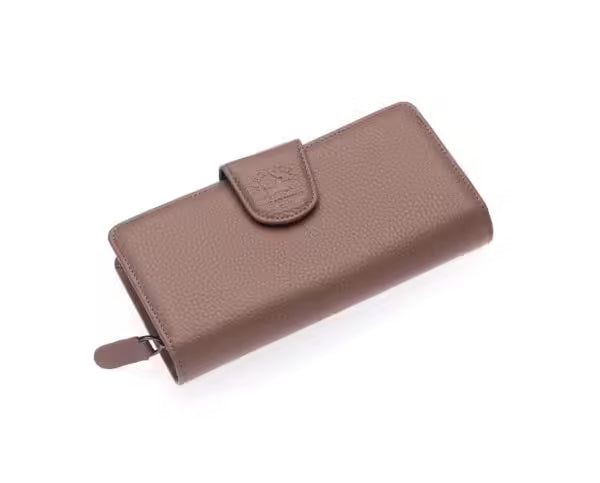 Portefeuille femme Westpolo Maze Genuine à fermeture éclair et aimant, grande capacité de cartes (481) 