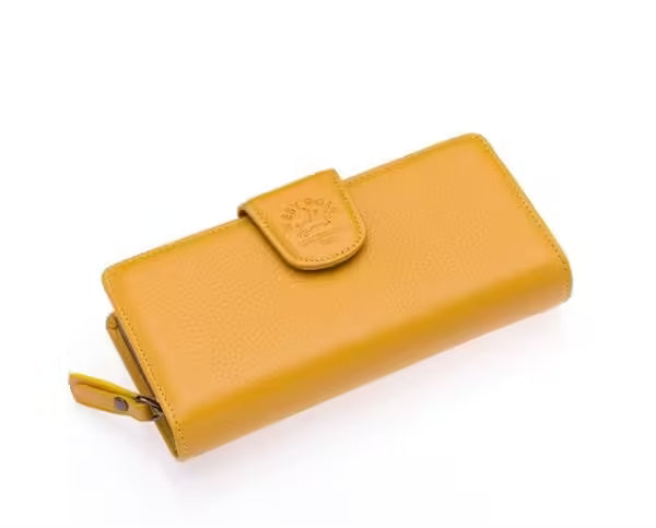 Portefeuille femme Westpolo Maze Genuine à fermeture éclair et aimant, grande capacité de cartes (481) 