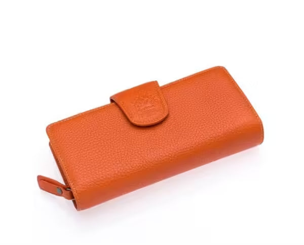 Portefeuille femme Westpolo Maze Genuine à fermeture éclair et aimant, grande capacité de cartes (481) 